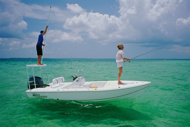 Eevelle V Hull Fishing Boat with Poling Platform